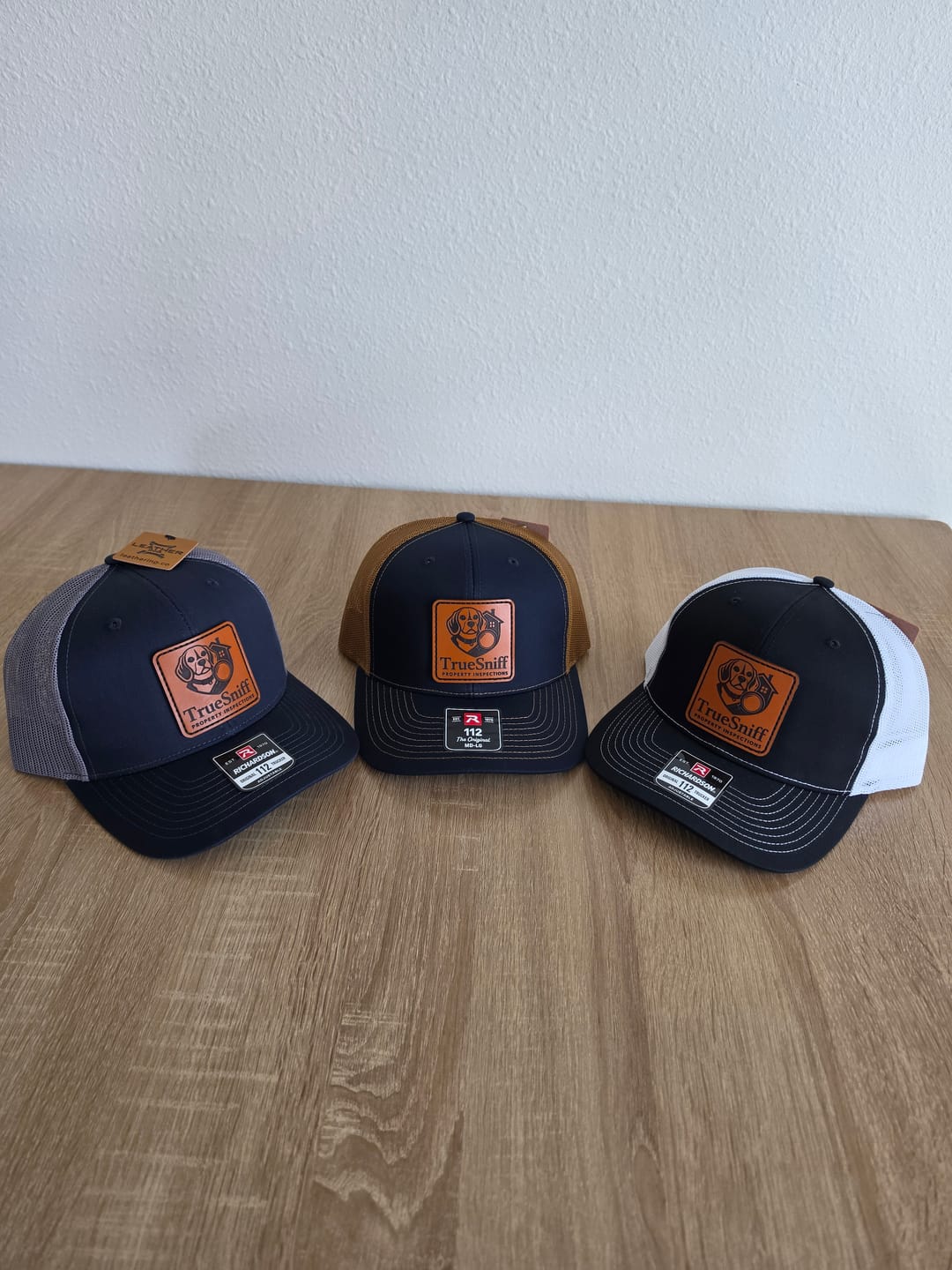Customer photo review of Premium Custom Leather Patch Hats (Wholesale)