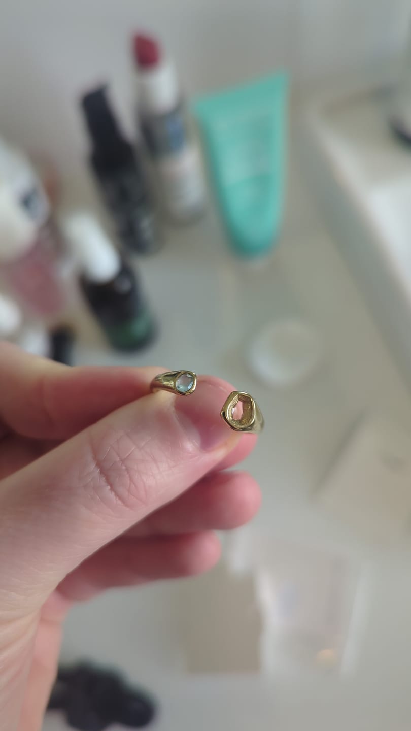 Customer photo review of Vintage Aquamarine Wrap Ring