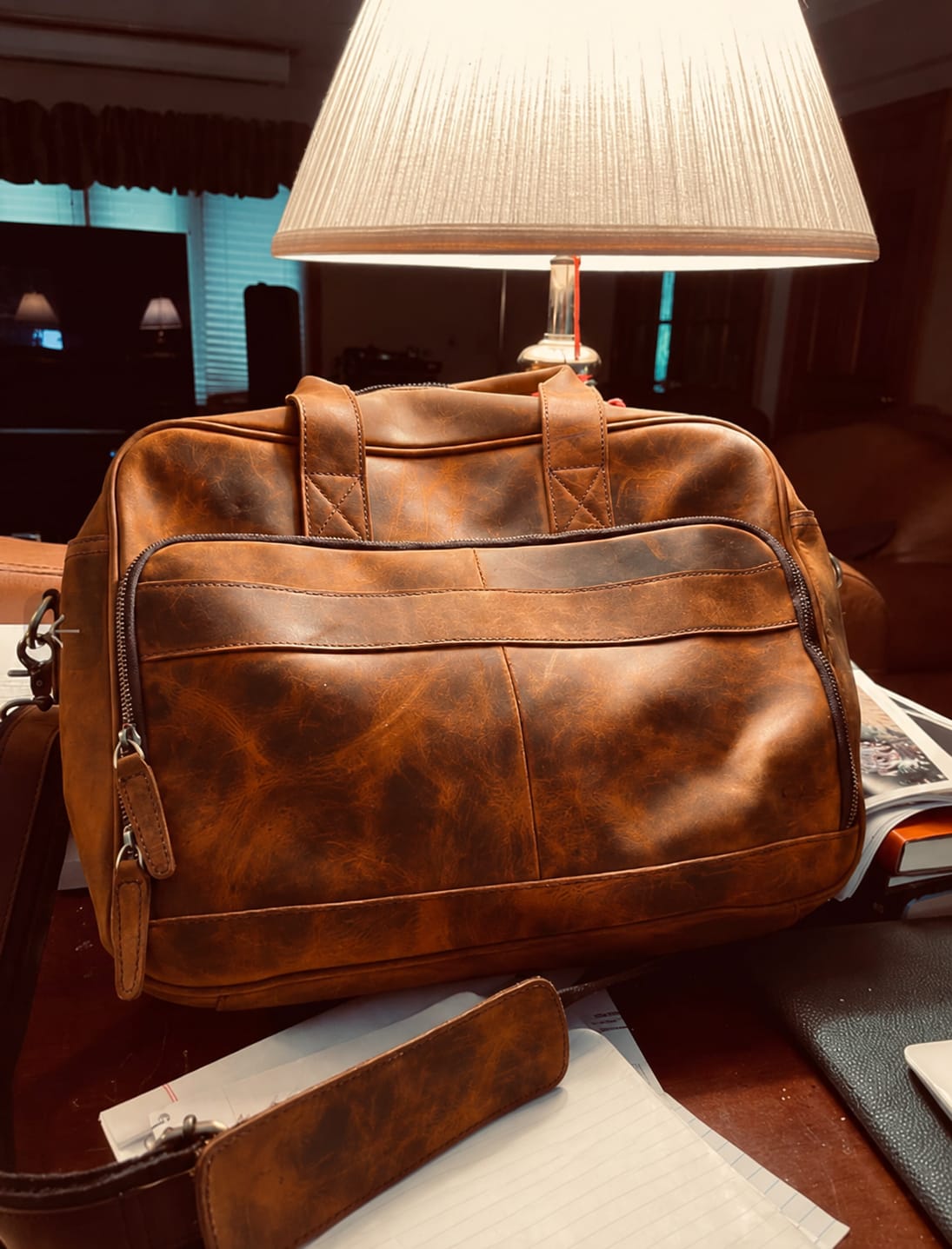 Customer photo review of Legacy | Leather Classic Briefcase
