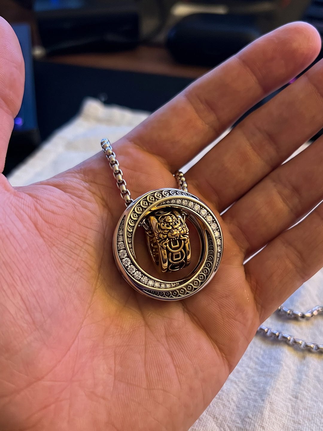 Customer photo review of The Mobius Pixiu Necklace