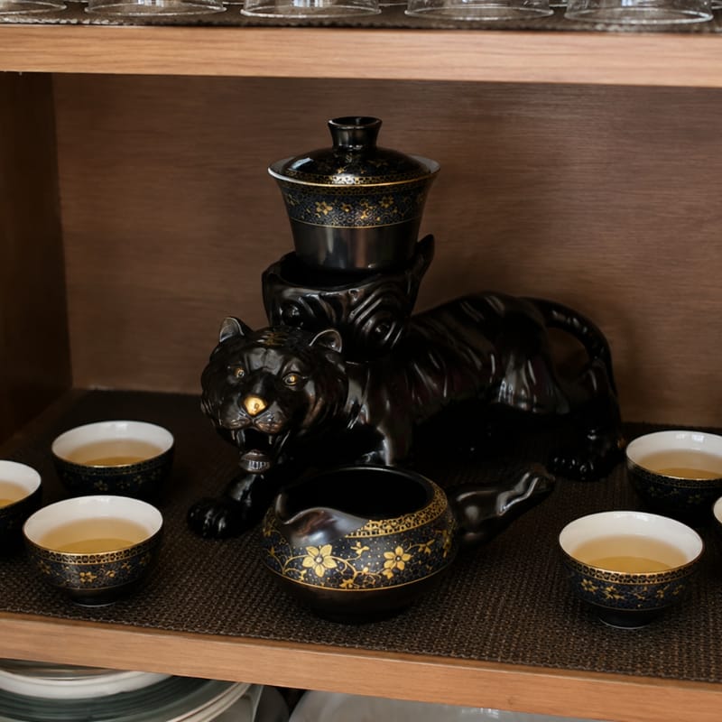 Customer photo review of Takumi Semi-Automatic Tiger Ceramic Kung Fu Tea Set