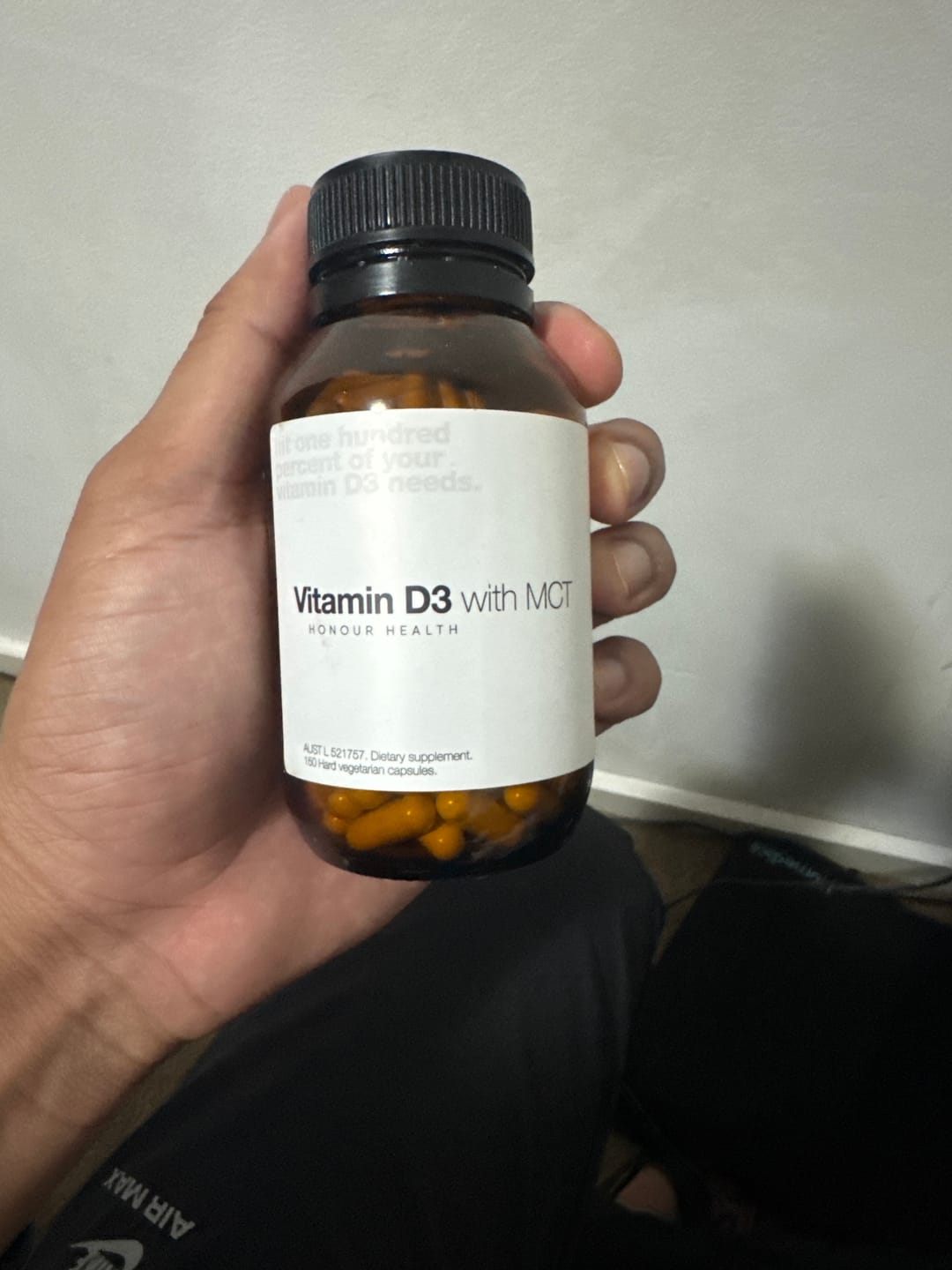 Customer photo review of Vitamin D3 with MCT (Vegan Friendly) - 150 Capsules