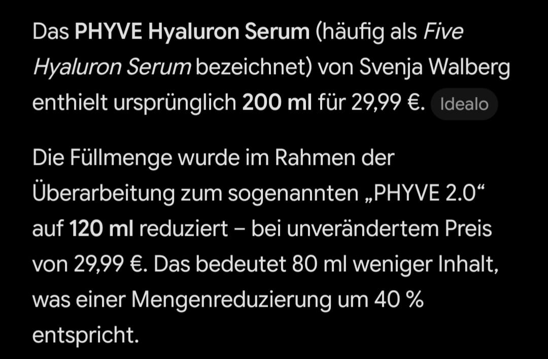 Customer photo review of PHYVE® - Hyaluron Serum - 120ml