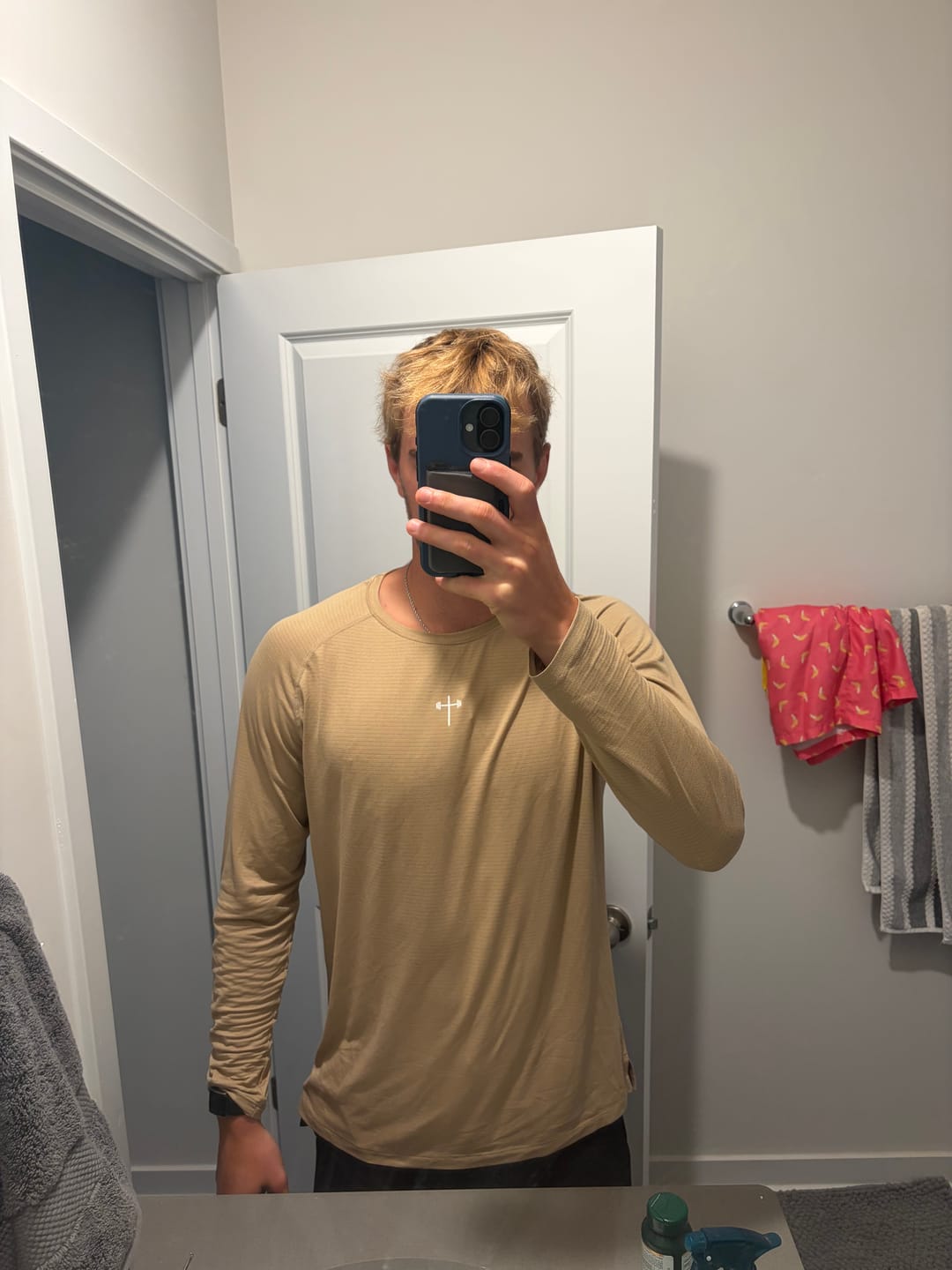 Customer photo review of Carry Your Cross Premium Long Sleeve Tee