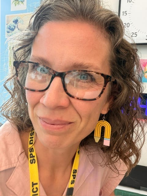 Customer photo review of Exaggerated Bendy Pencil Dangles Hypoallergenic Earrings for Sensitive Ears with Plastic Posts
