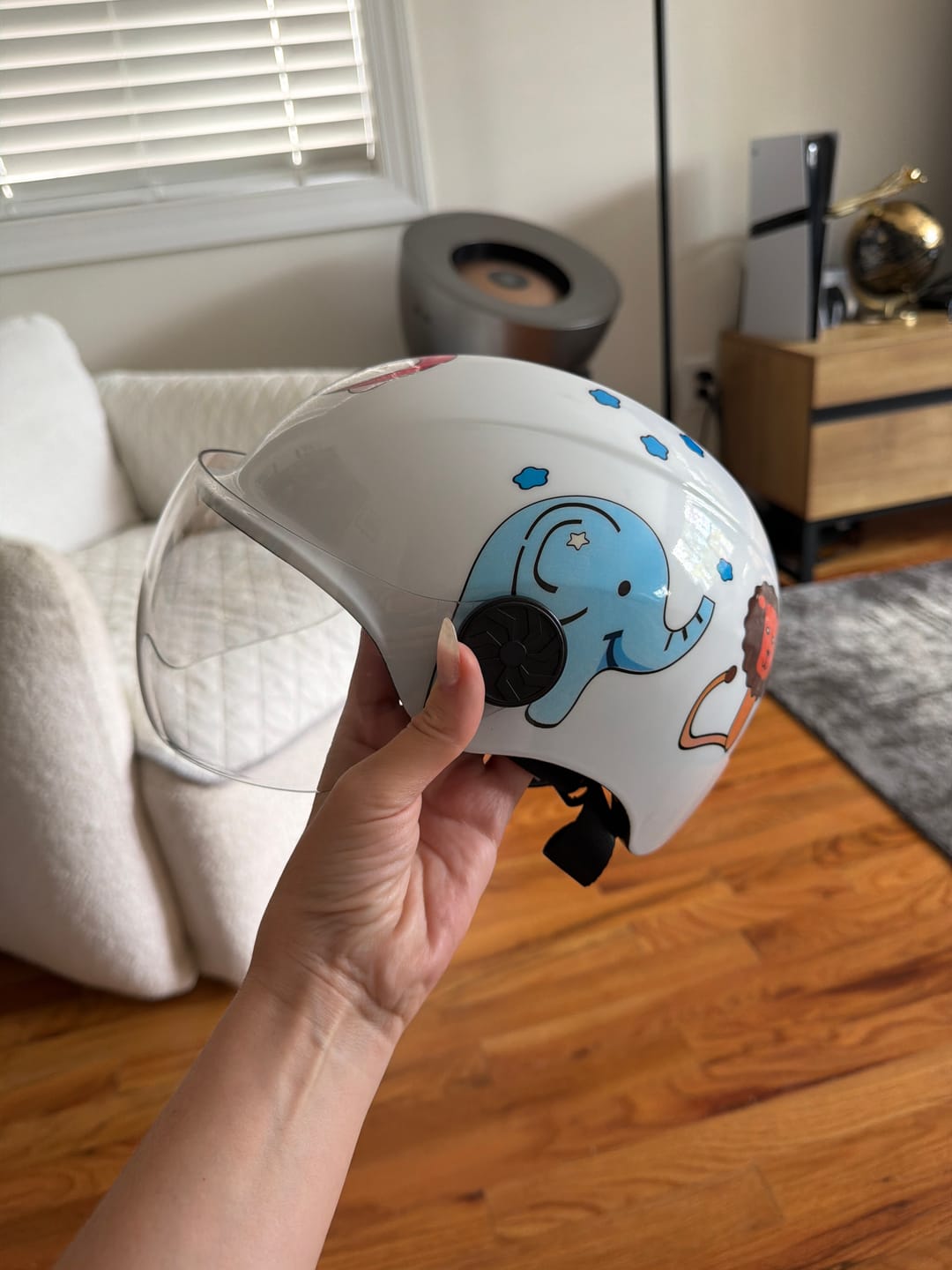 Customer photo review of Adorable Cartoon Helmet