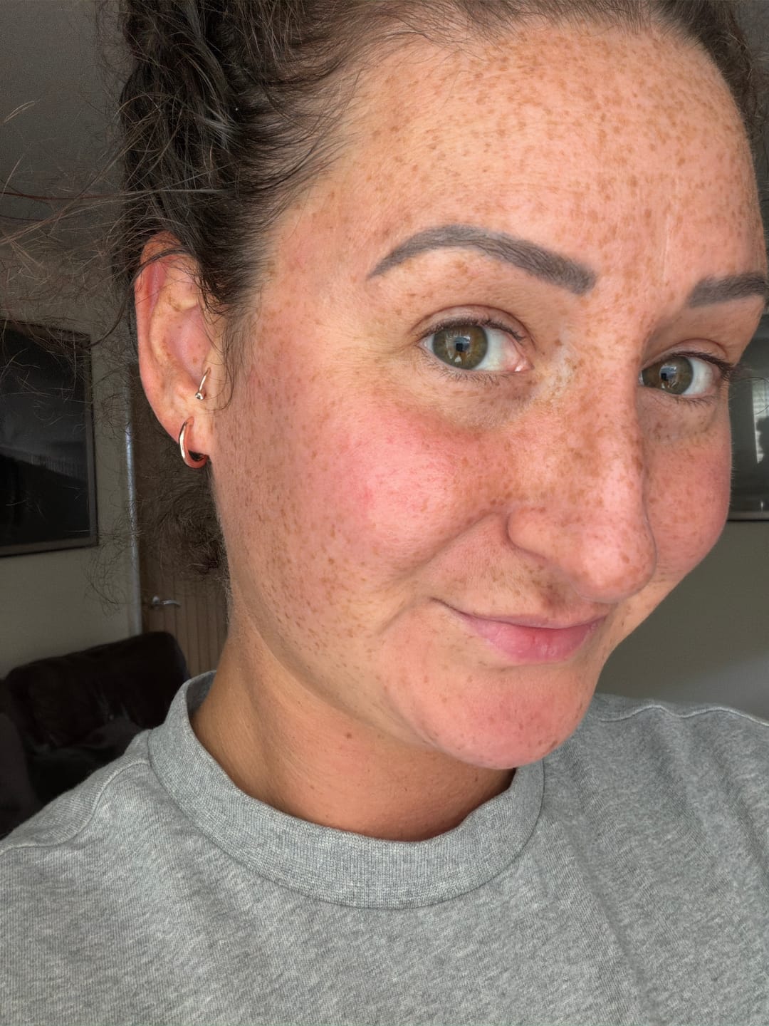 Customer photo review of Molto Huggie Hoop Earrings