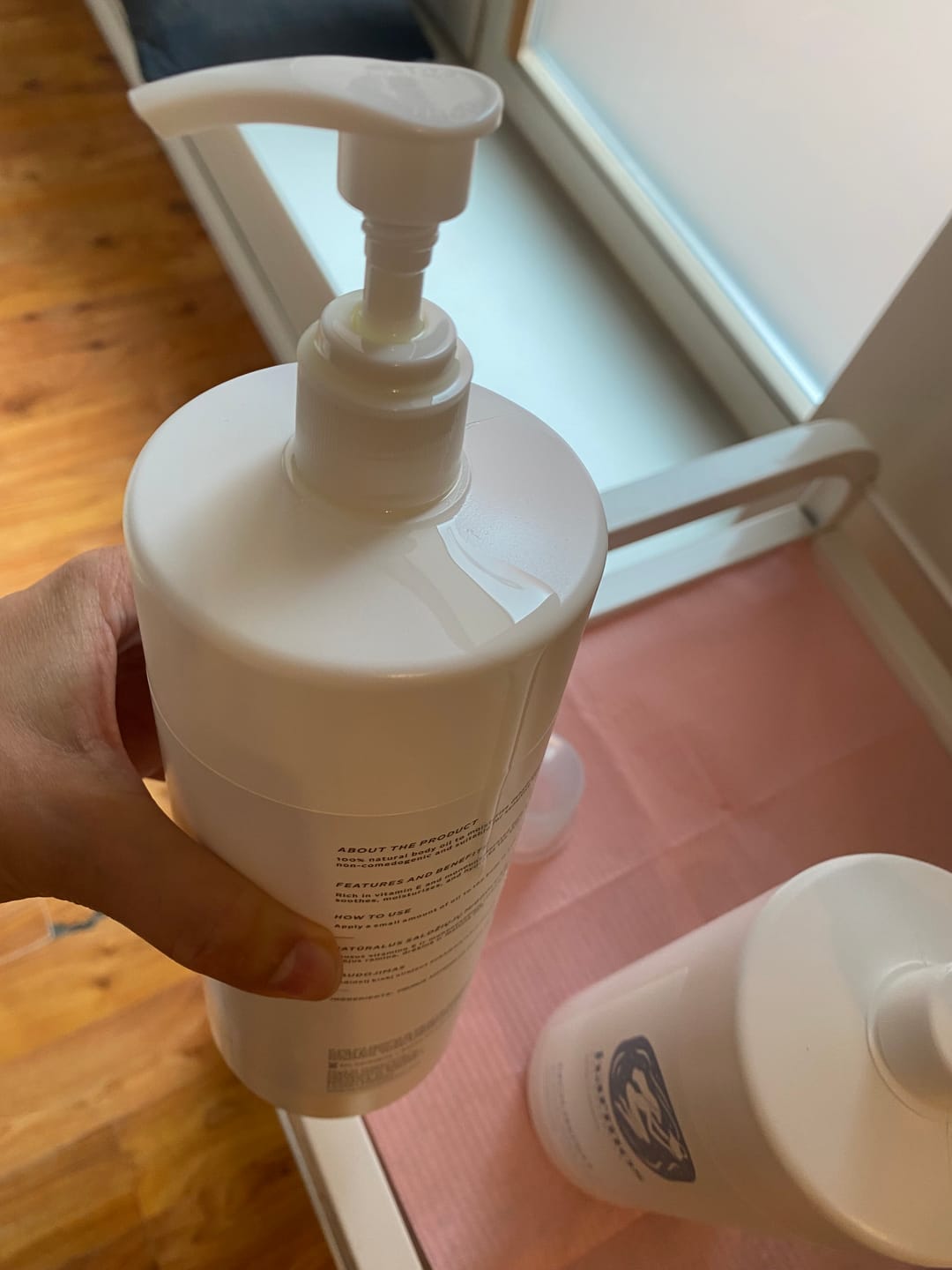 Customer photo review of Nourish masažo aliejus 1000 ml