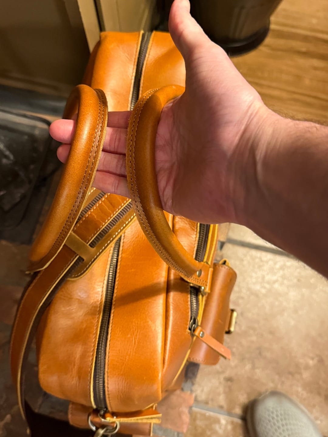 Customer photo review of Imperium | Leather Heritage Briefcase | Cognac