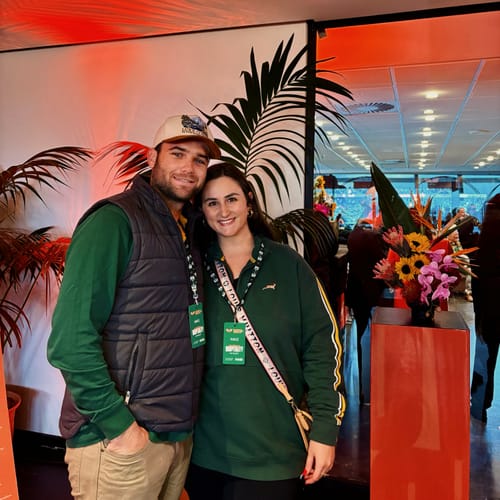 Customer photo review of Springboks Twill SLV Quarter Zip Sweat - OS Green