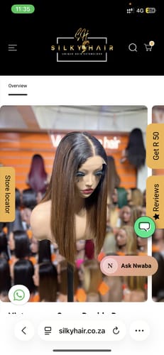 Customer photo review of Vietnamese Super Double Drawn Bone Straight Ombre Chocolate Brown Wigs