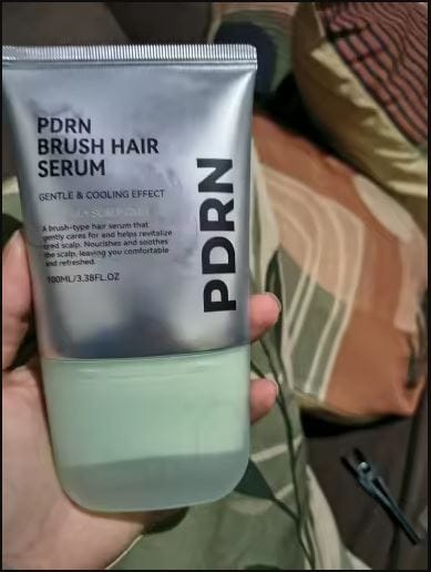 Customer photo review of PDRN Brush Hair Serum – Trattamento Cuoio Capelluto