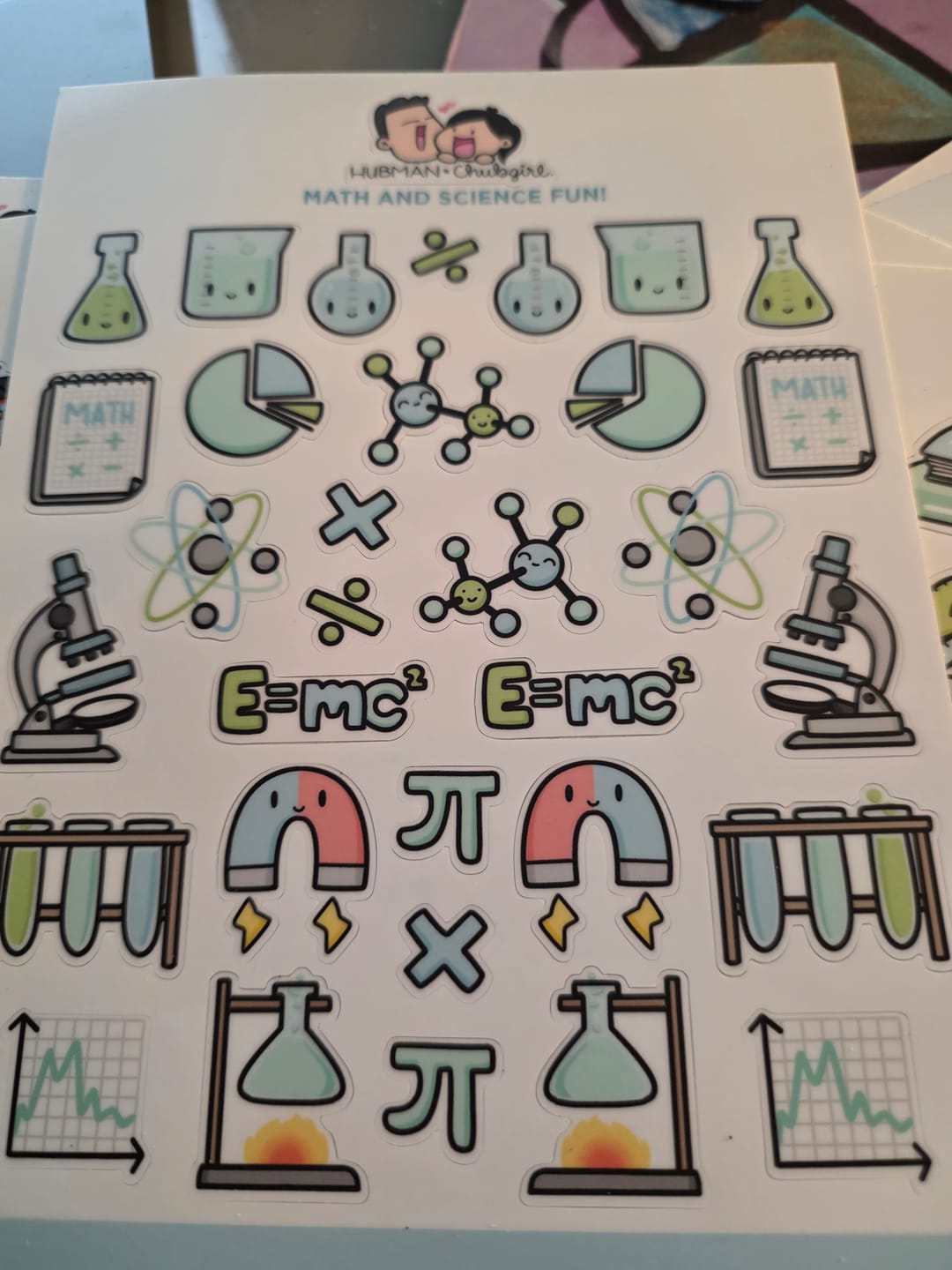 Customer photo review of Math & Science Fun! Sticker Sheet