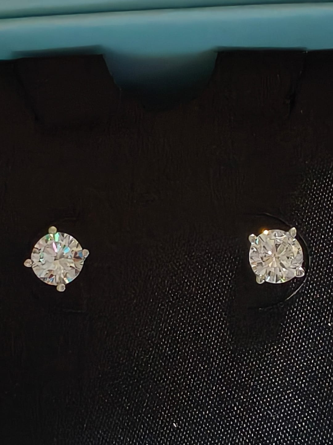 Customer photo review of Silver Flower Star Stud Earrings