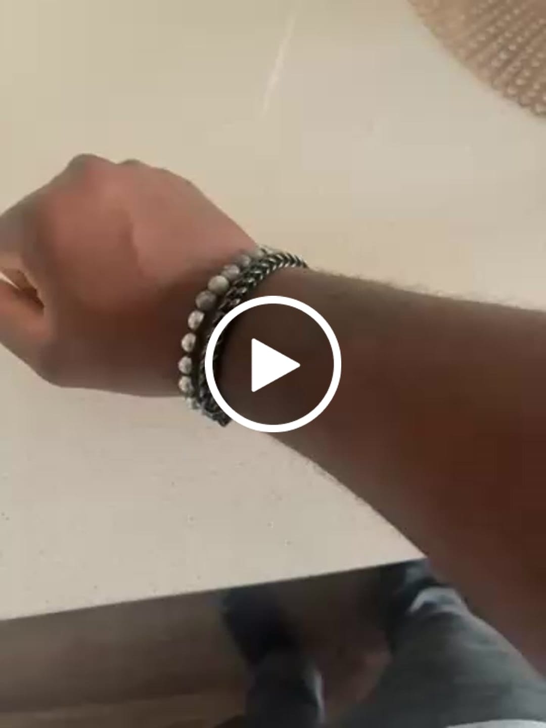 Customer video review of Oxidized Franco Link Bracelet