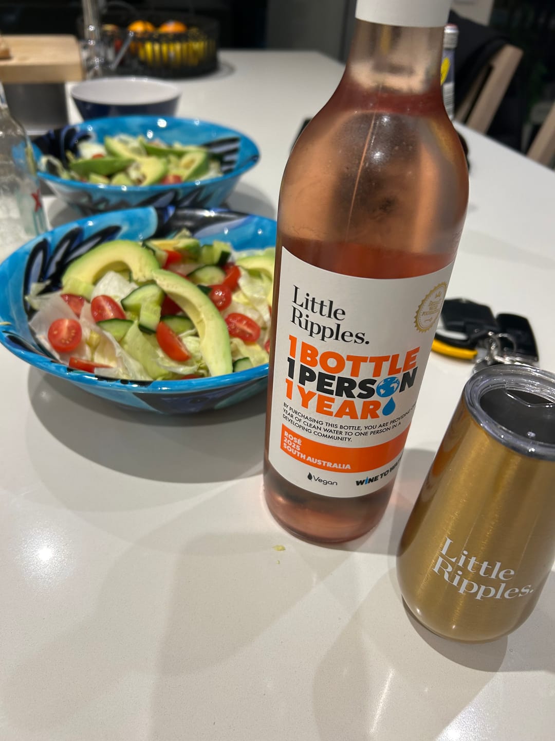 Customer photo review of Zero Sugar Pinot Grigio – Vegan Australian White Wine | 6 Pack