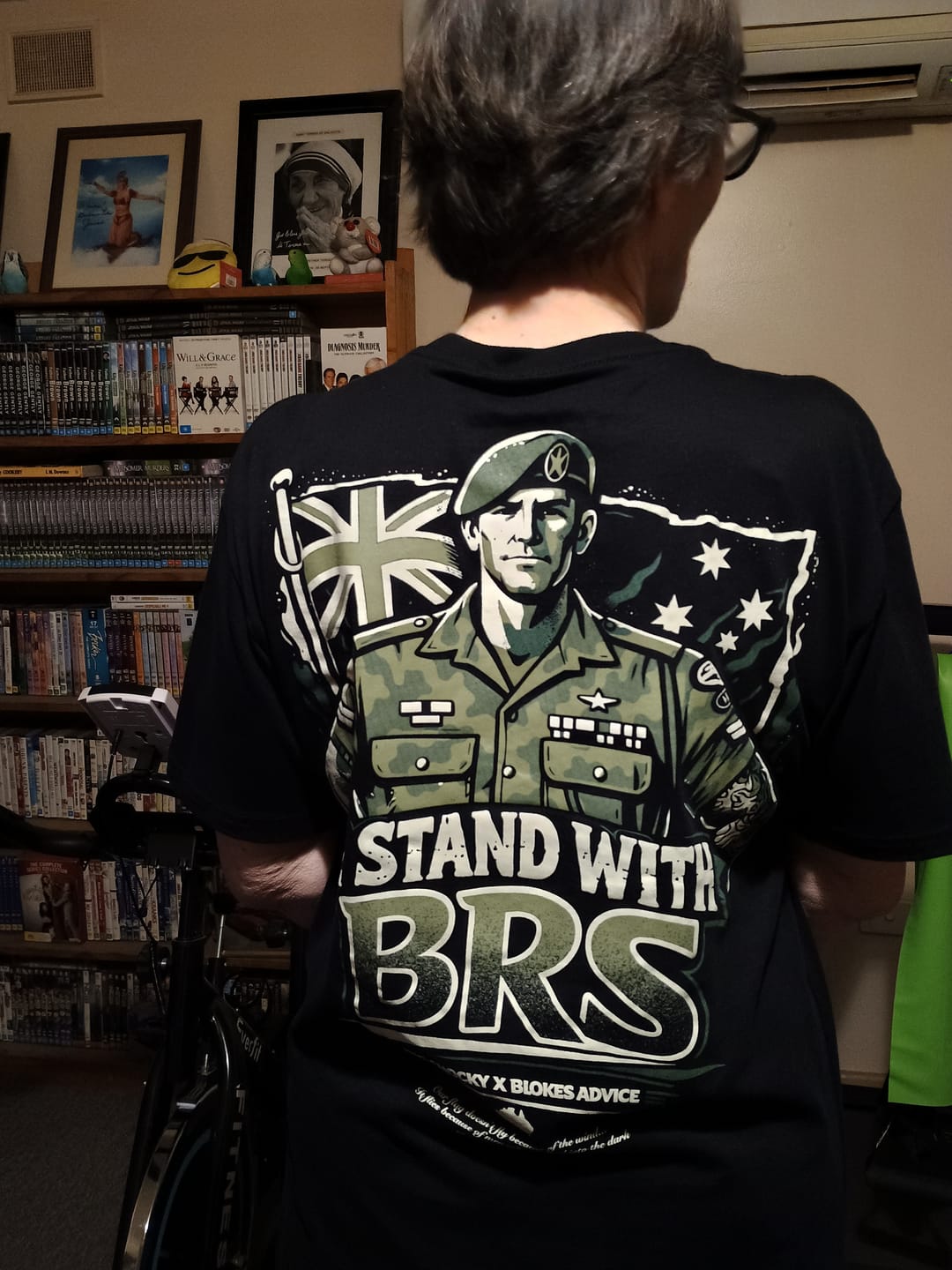 Customer photo review of Big Chocky | Stand With BRS Tee
