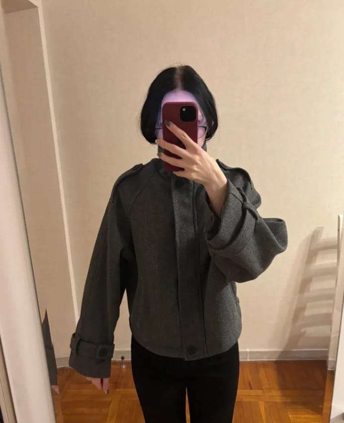Customer photo review of Fiona Cropped Coat