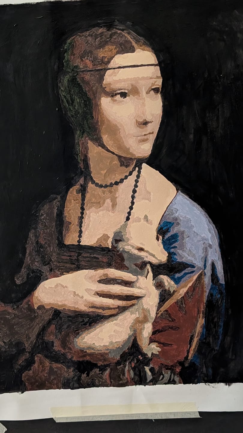 Customer photo review of Paint by Numbers - Lady with an Ermine | Leonardo da Vinci