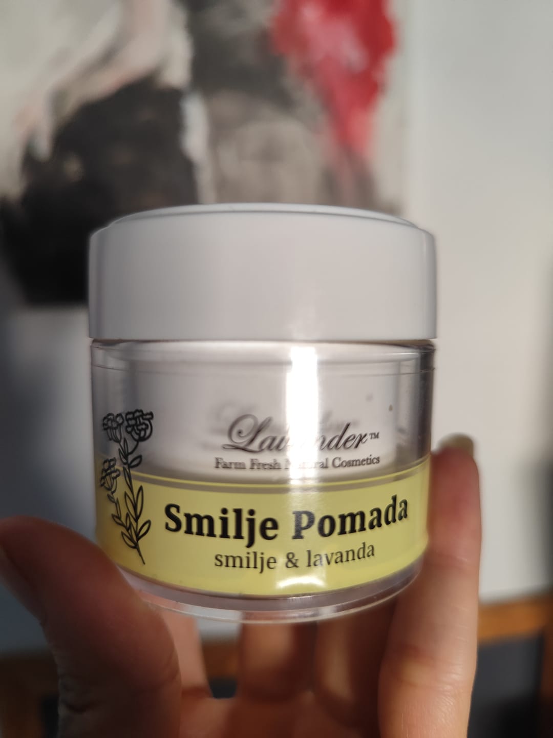Customer photo review of Pomada Smilje & Lavanda - balzam protiv bora i starenja kože