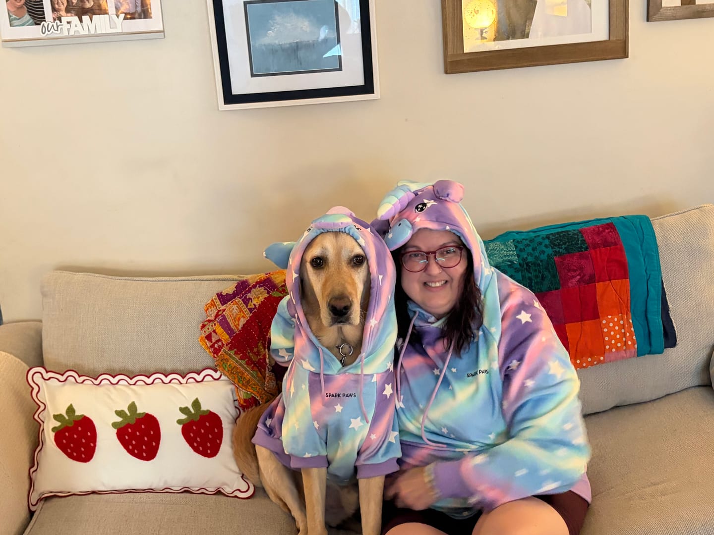 Customer photo review of Halloween Human Hoodie - Unicorn