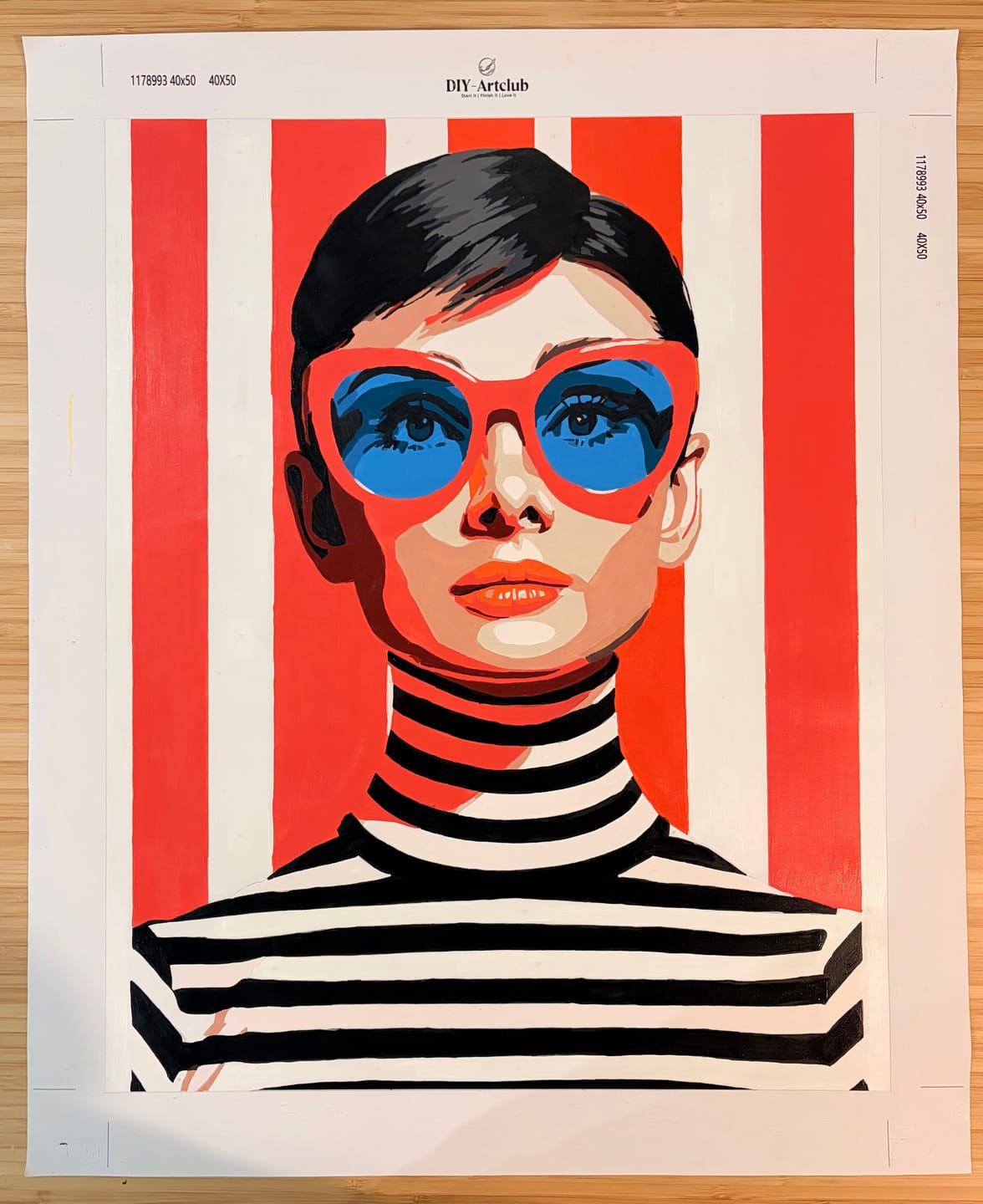 Customer photo review of Modern Audrey Hepburn | Paint by Number