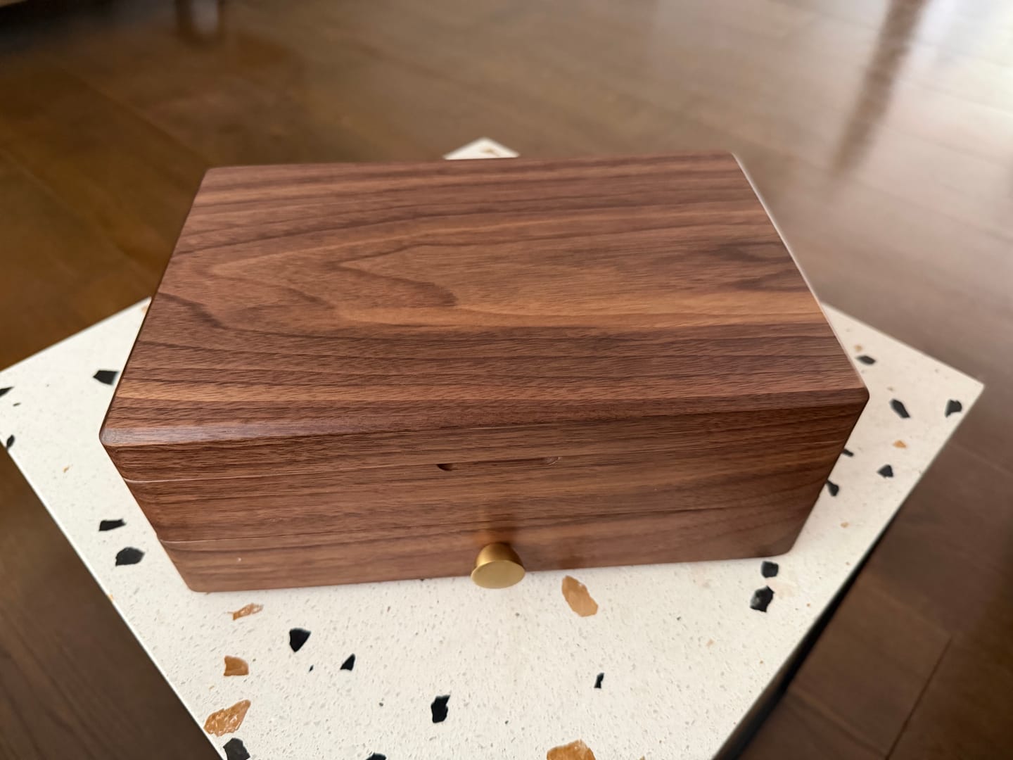 Customer photo review of Serenna Solid Wood Two-Tier Jewelry Box