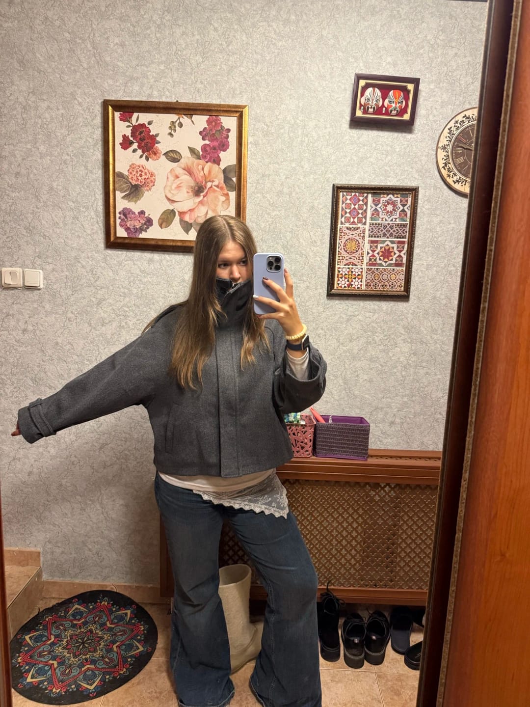 Customer photo review of Fiona Cropped Coat
