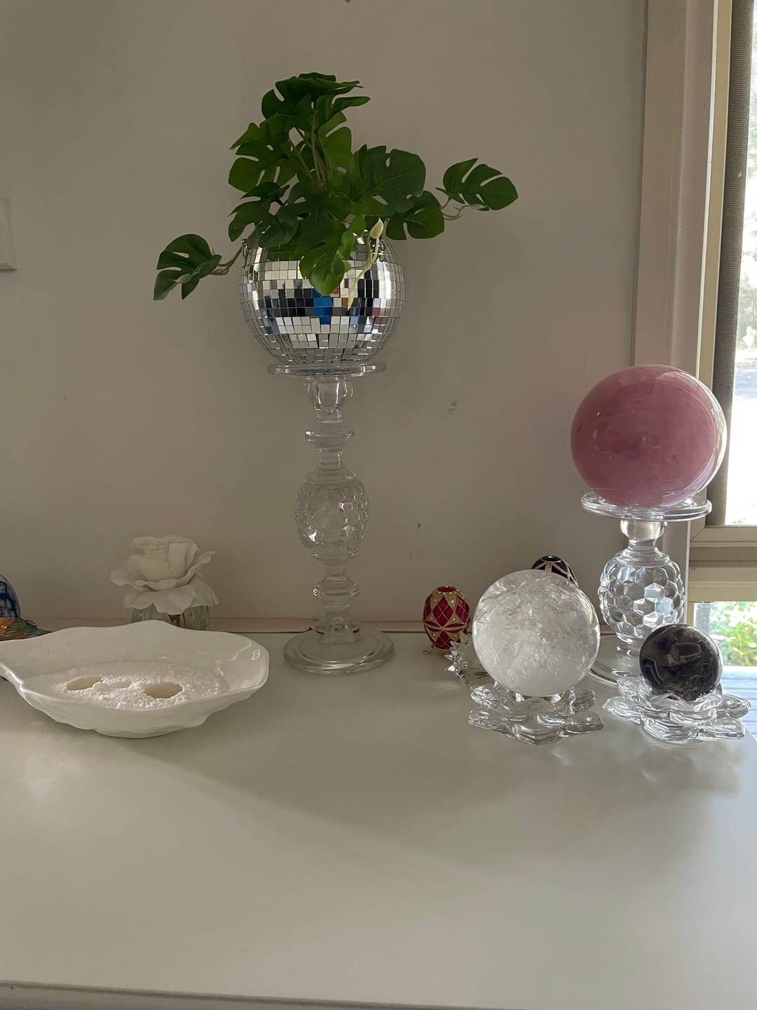 Customer photo review of Large Rose Quartz Sphere