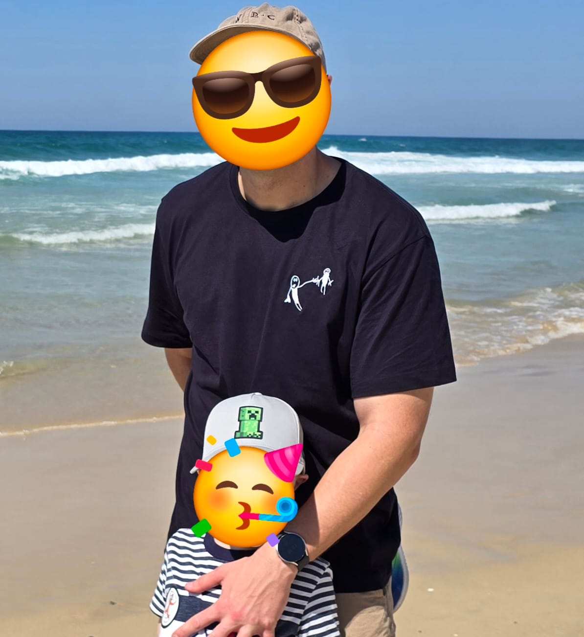 Customer photo review of Kids Drawing Personalised Tee - Navy