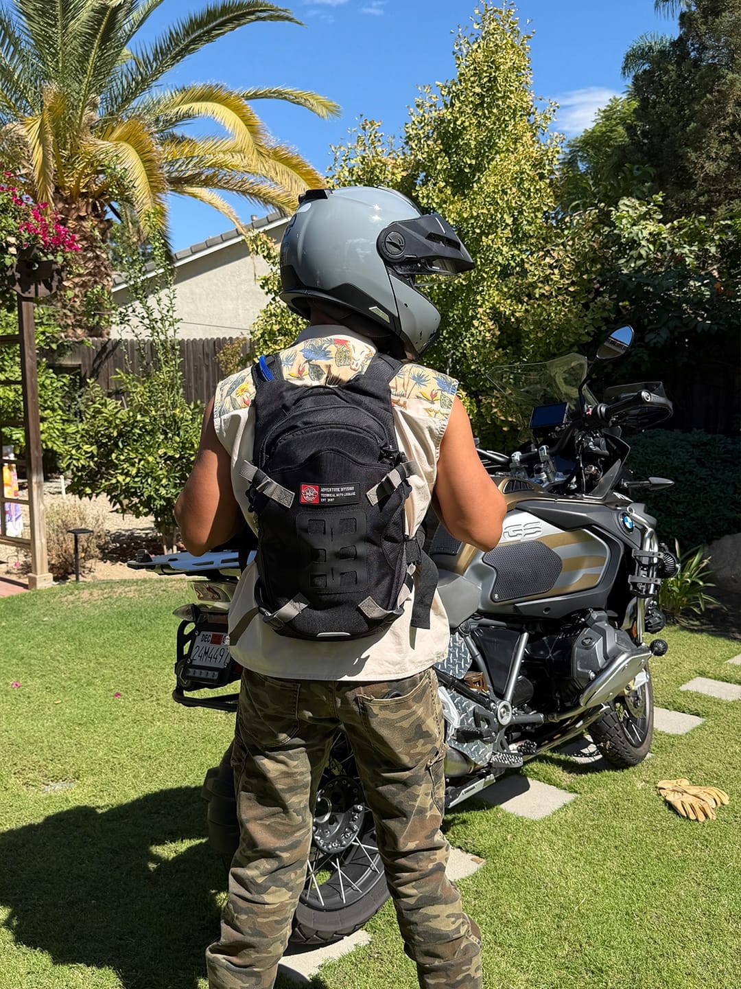 Customer photo review of 12L - Explorer Adventure Touring Backpack with Chest Harness