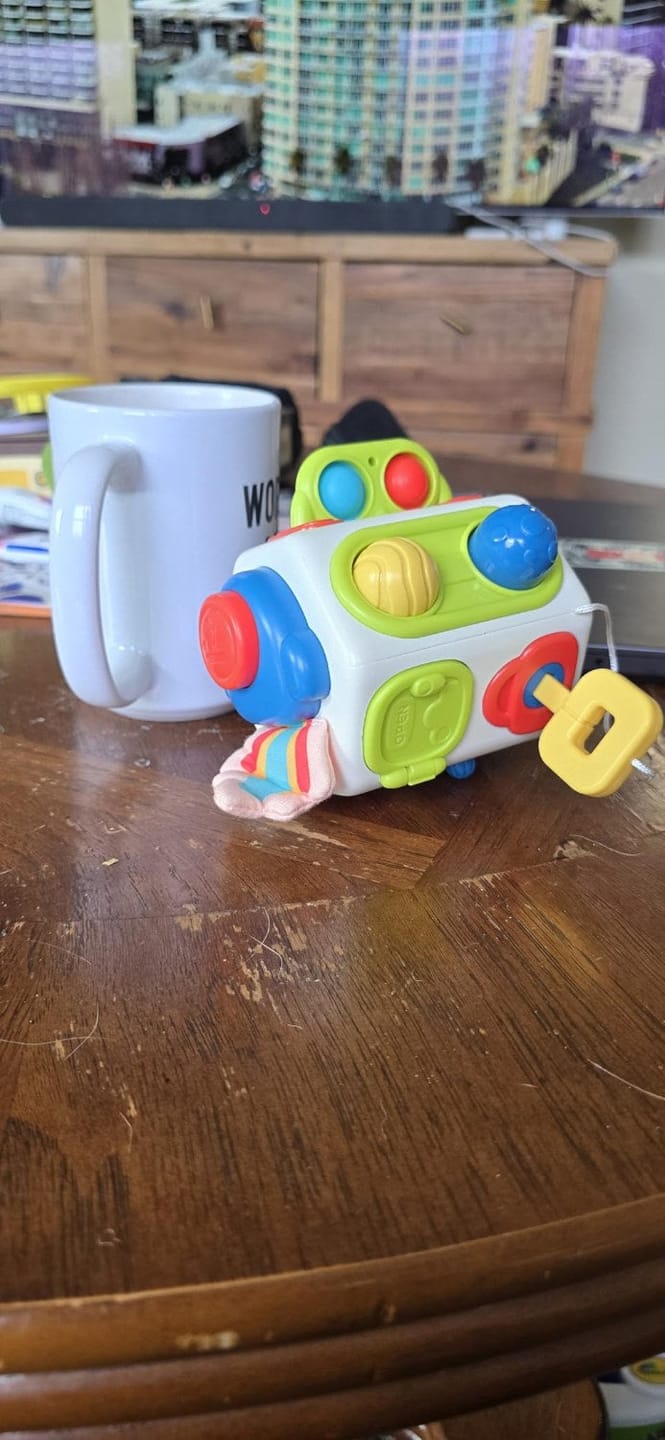 Customer photo review of 9-in-1 Beschäftigungswürfel Kleinkind | Montessori Sensorikspielzeug Motorik Lernspielzeug 1 bis 3 Jahre