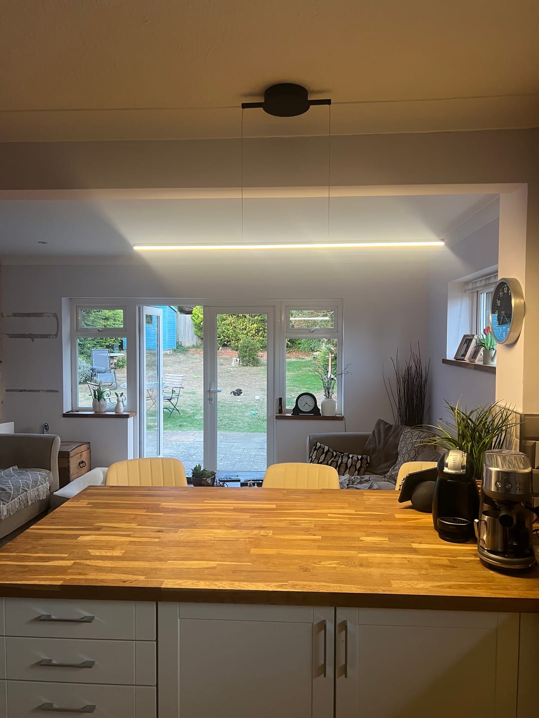 Customer photo review of Dimmable LED Linear Ceiling Hanging Pendant Light