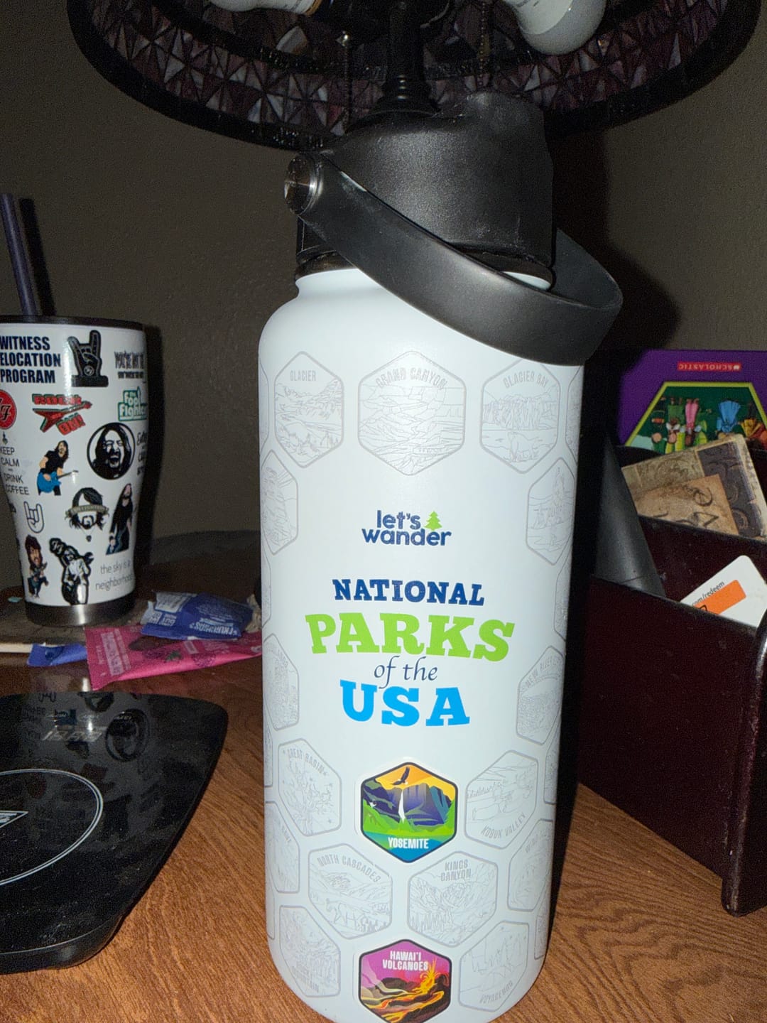 Customer photo review of Lets Wander™ National Parks Water Bottle + Stickers