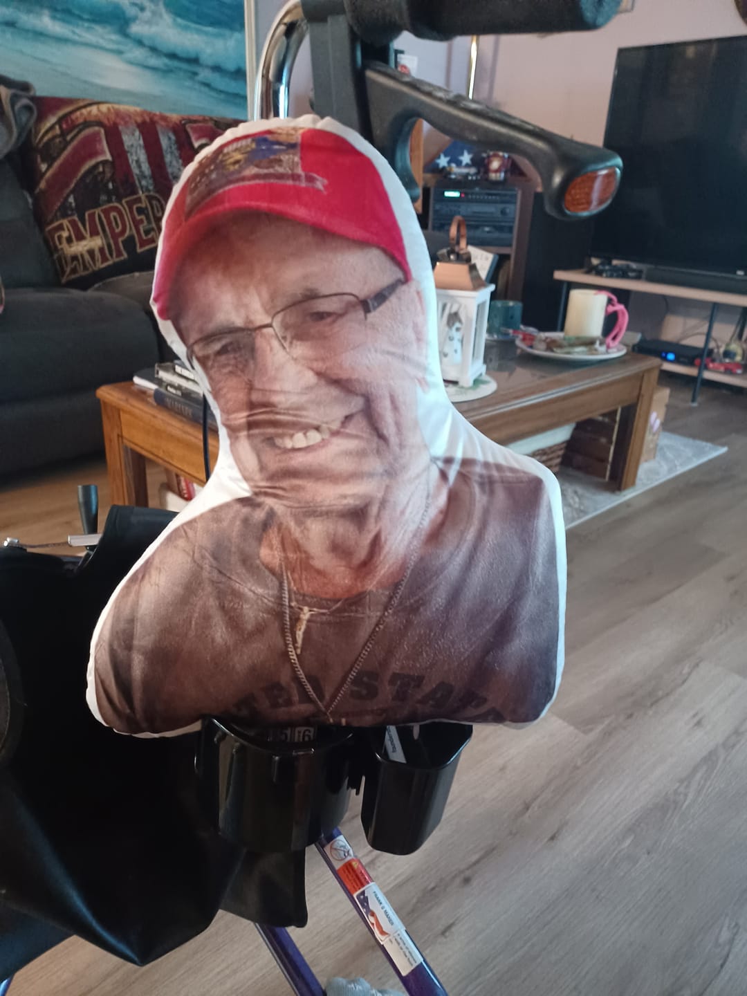 Customer photo review of Custom Shaped Pillow with Loved One Picture of Person/Pet Personalized 3d Photo Pillow