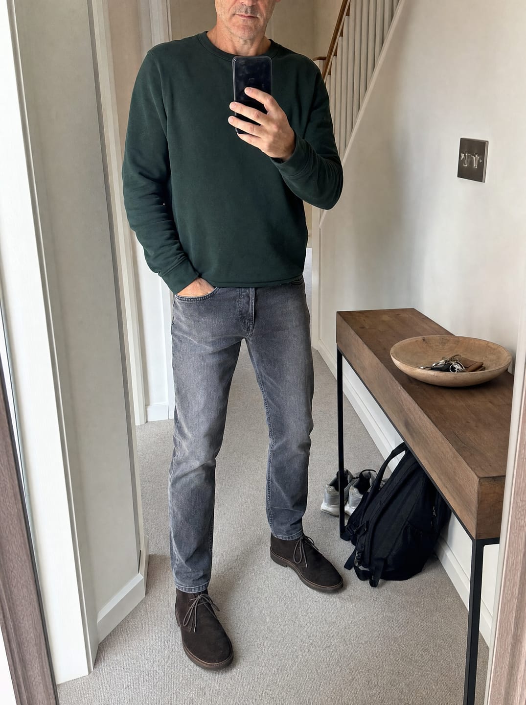Customer photo review of The Precision Jeans – Graphite