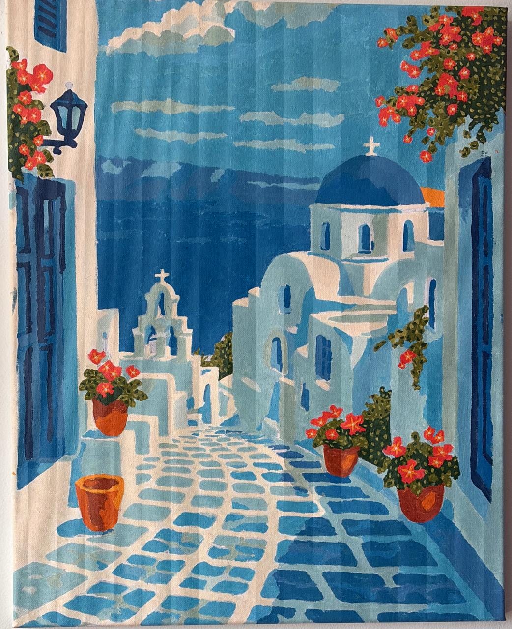 Customer photo review of Santorini (Pintura por Números) 40x50 cm