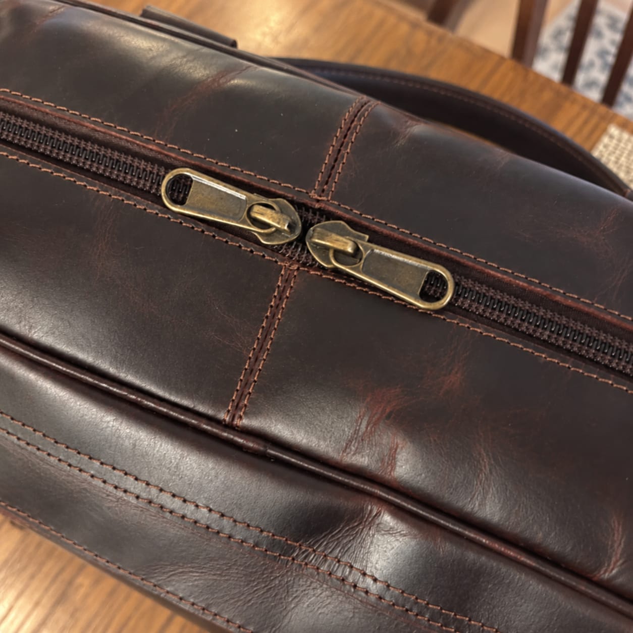 Customer photo review of Imperium | Leather Heritage Briefcase | Espresso