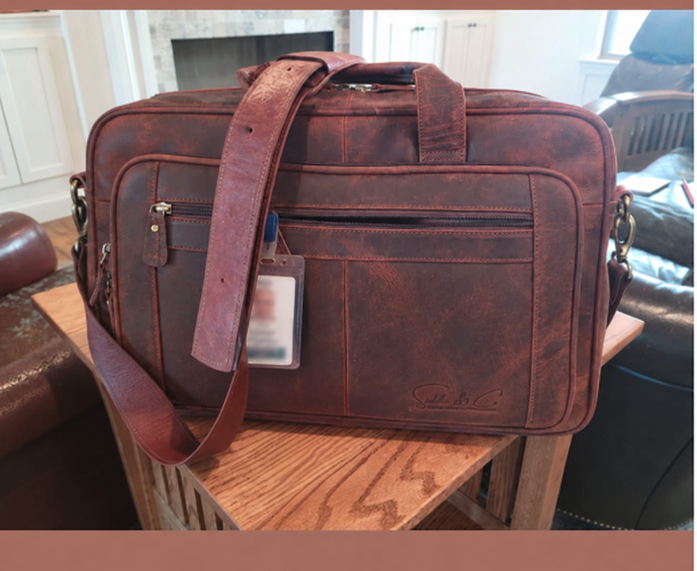 Customer photo review of Prestige | Signature Vintage Leather Briefcase