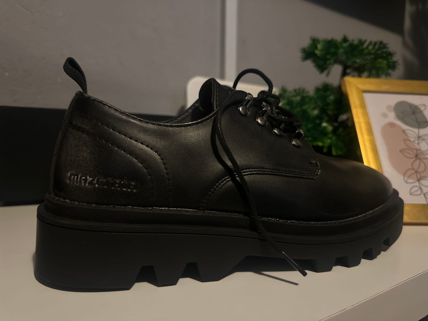 Customer photo review of Mazerata Vinchey 68 Faux Wax Shoe - Grey