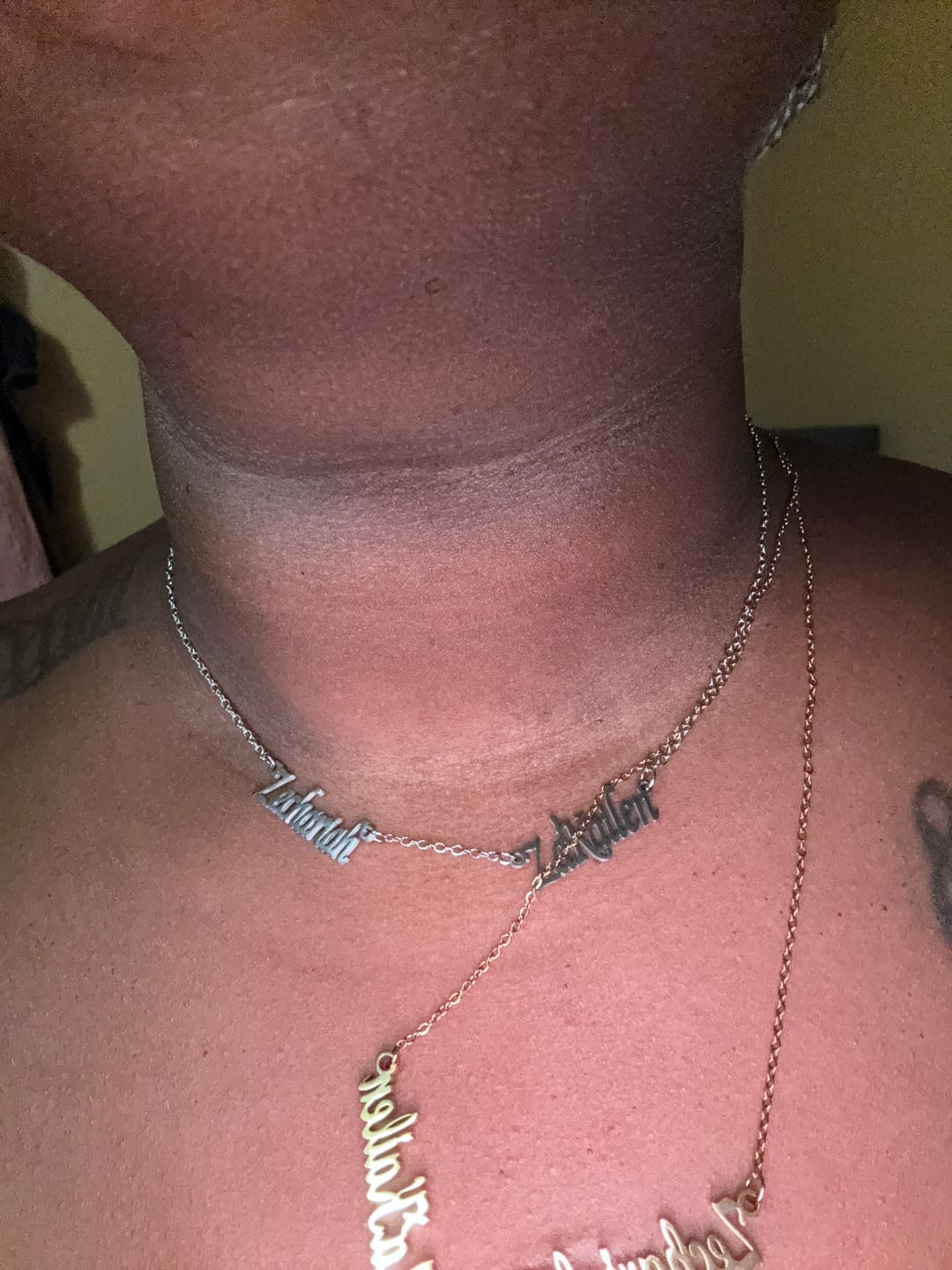 Customer photo review of The Custom Signature Name Necklace