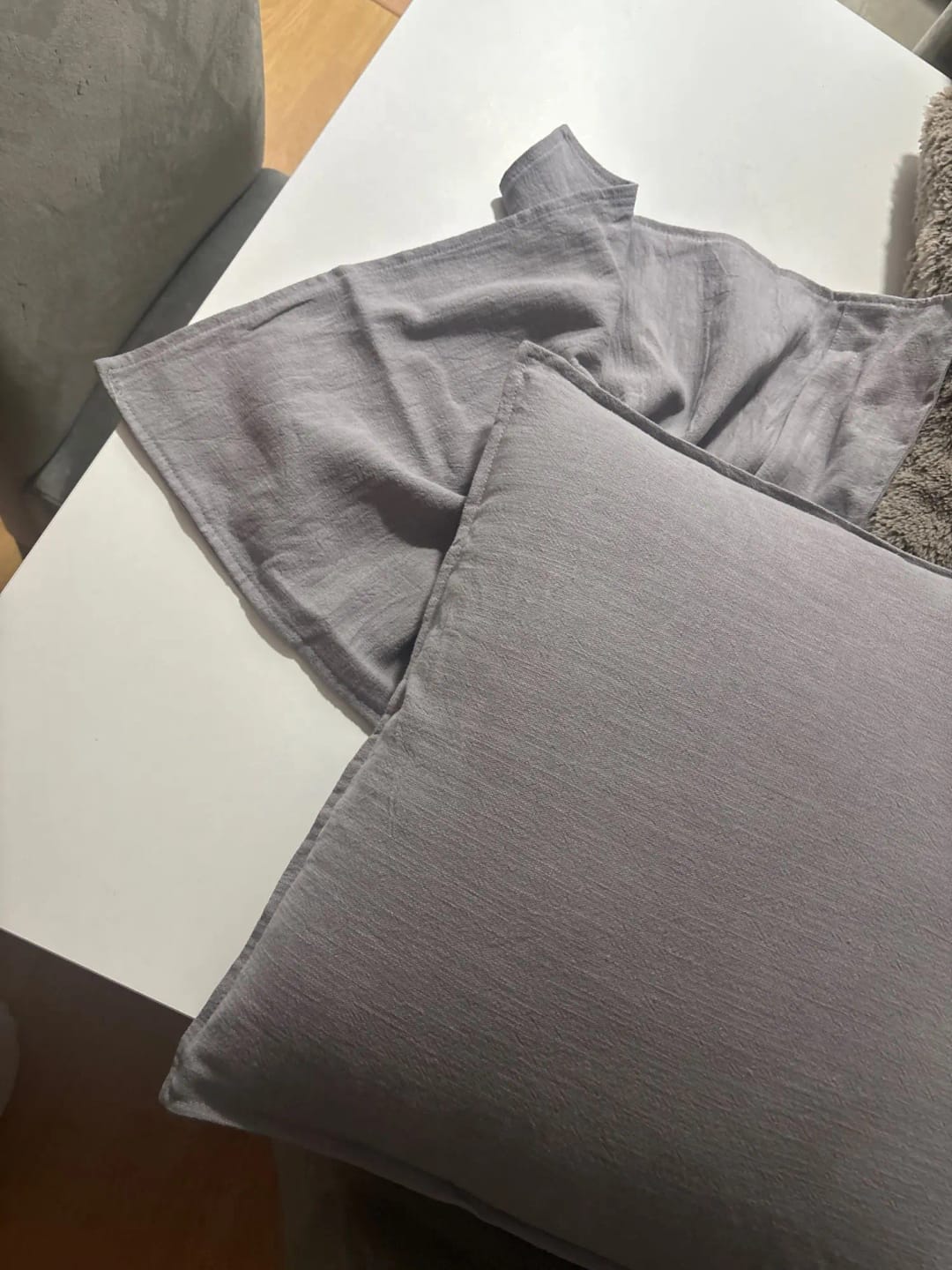 Customer photo review of French Flax Linen Pillowcase