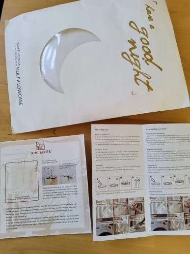Customer photo review of Mulberry Silk Pillowcase — 19 Momme