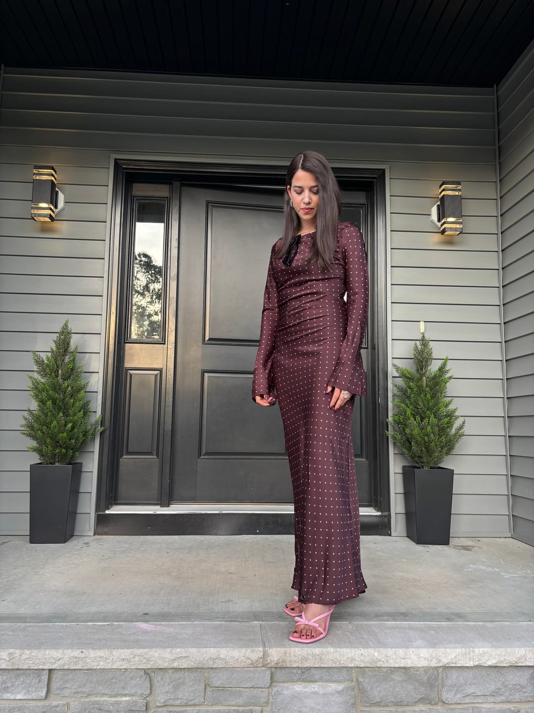 Customer photo review of Burgundy Juliette Dress