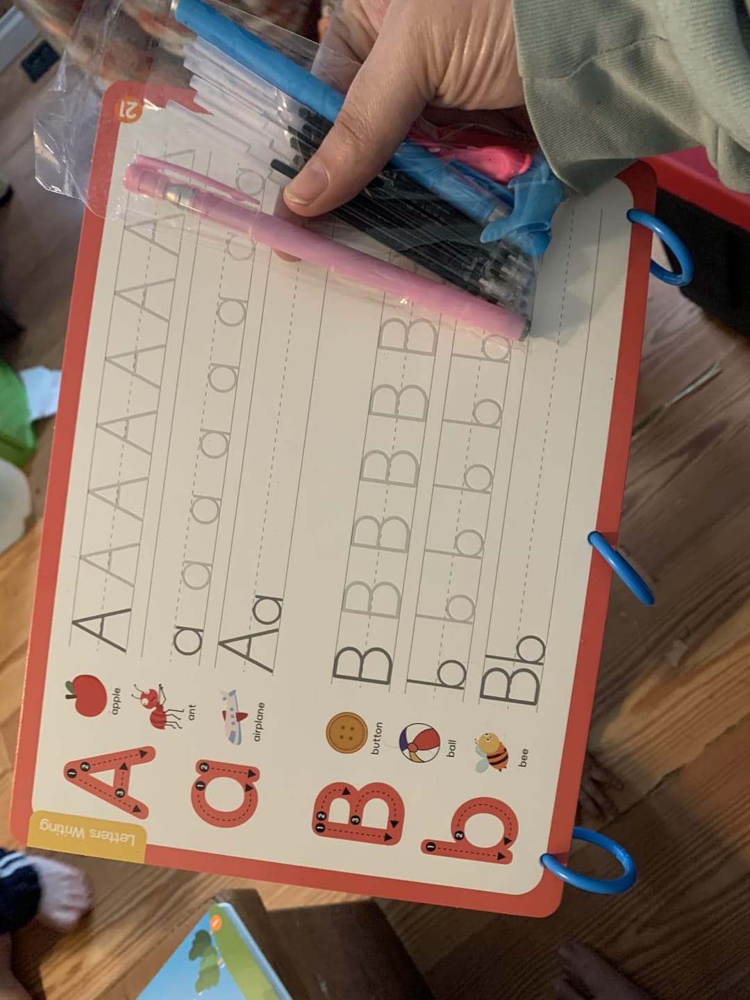 Customer photo review of Magic Grooved Writing Practice Books for Kids Ages 3-8