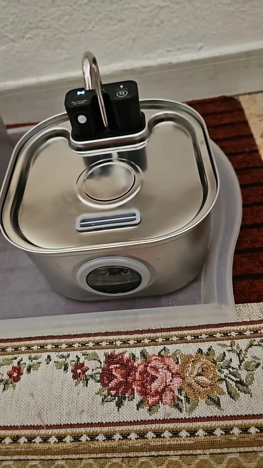 Customer photo review of 3.2L Pet Water Fountain – Wireless or Plug-In Options