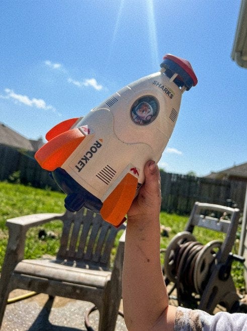Customer photo review of Wasserrakete Gartenspielzeug | Raketen Sprinkler Pumpe Outdoor Sommerspaß