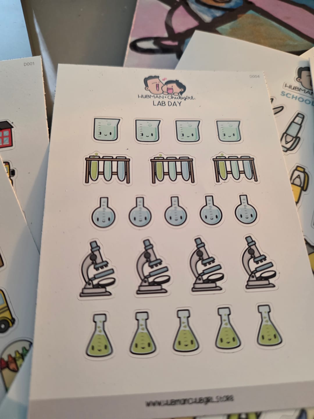 Customer photo review of Lab Day Planner Stickers
