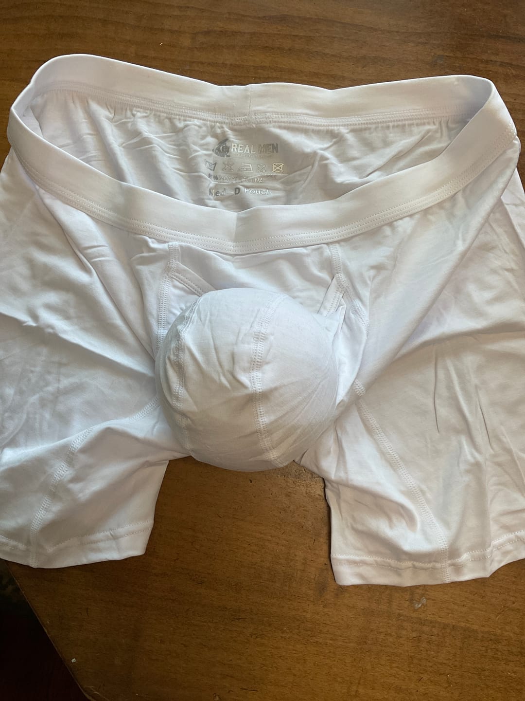 Customer photo review of Modal 7in Boxer Briefs V-Fly 3pk White