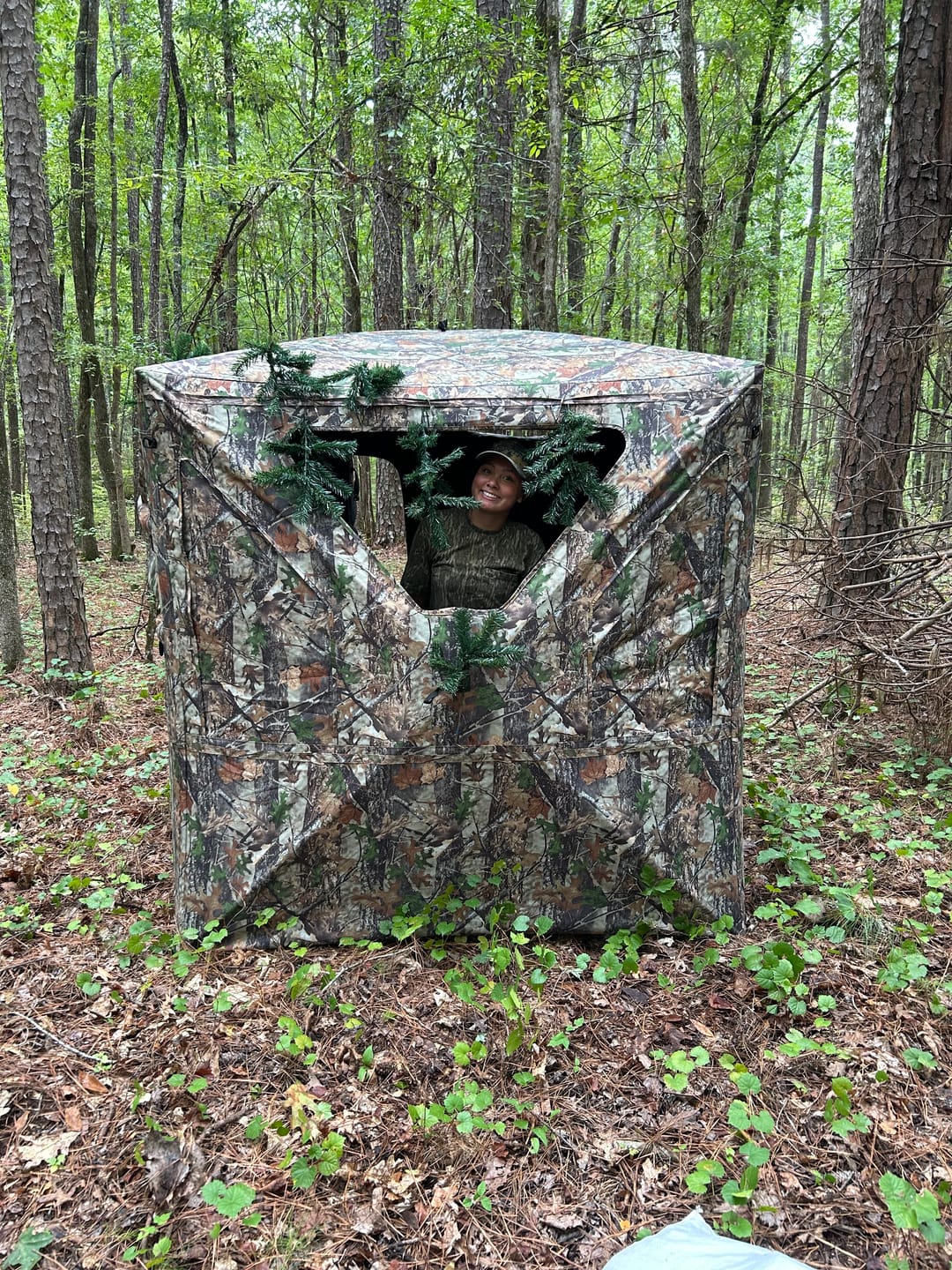 Customer photo review of FLASH SALE VisMaster 270° See-through Hunting Blind with No-Trip Door